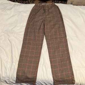 Plaid high waisted trousers! Size small